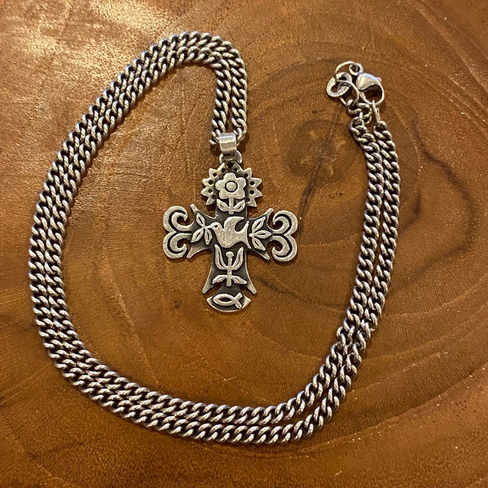 James Avery Silver Cross Necklace
